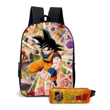 Imagem de Kit Mochila com Estojo Escolar Avulsa Anime do Menino Dragon Ball  - U