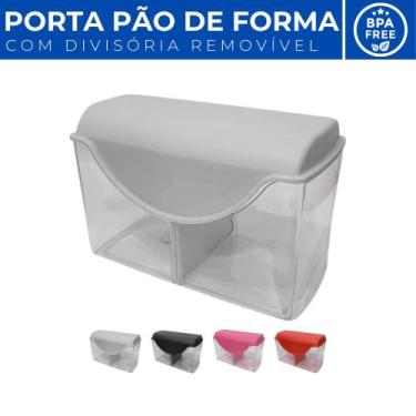 Imagem de Porta Pão de Forma c/ Tampa e Divisória Removível Plástico - Plas Tutt