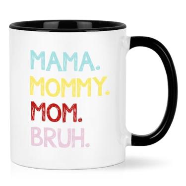 Imagem de YHRJWN Presentes para mãe, caneca engraçada para mãe, mamãe e mãe, bruh, presentes de filha, filho, dia das mães, presentes de aniversário e Natal para mãe, 325 ml