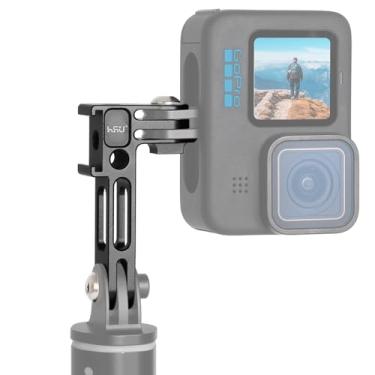 Imagem de HSU Suporte vertical para GoPro Pro, adaptador de direção de sapata fria de alumínio de 90 graus, suporte de tripé com orifício de parafuso de 1/10.2 cm-20 para GoPro Hero 13/12/11/10/9/8/7/6, câmera
