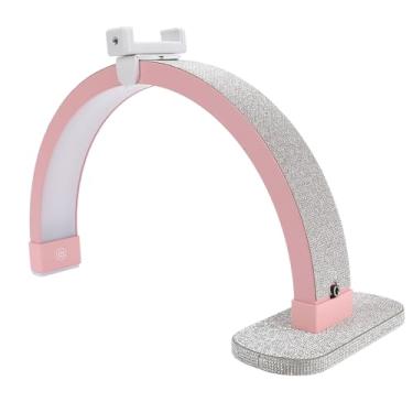 Imagem de Lâmpada de Beleza para Unhas Meia Lua de 16 Polegadas, Lâmpada de Mesa LED de 20 W Com Suporte para Telefone, Sem Cintilação, Proteção para Os Olhos, Temperatura de Cor