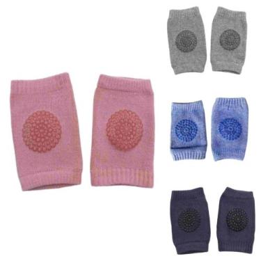 Imagem de 1 Par de Joelheira Infantil Antiderrapante para Bebê Engatinhar Proteç