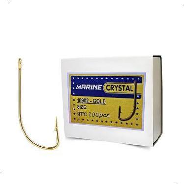 Imagem de Anzol Crystal Marine Sports 16902 Gold N2 Caixa Com 100un, 16902 - Gol
