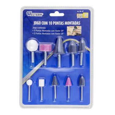 Imagem de Jogo com 10 Pontas Montadas de Esmeril para Retificas - etilux ind e c
