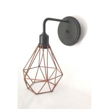 Imagem de Lustre Arandela Aramado Diamante Cobre 24x28 Cm - SL Iluminação