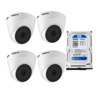 Imagem de Kit com 4 Unidades de Câmeras Dome Intelbras Vhc 1120 D Hd 720p C/Hd 5