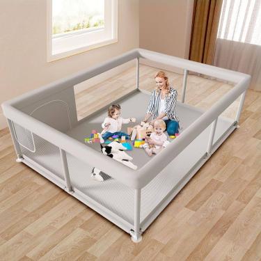 Imagem de Cercadinho para bebês Hiaksedt Large 165x127 cm com portões com zíper