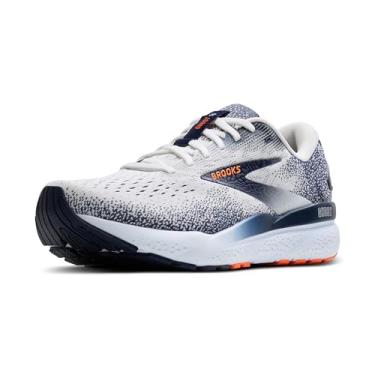 Imagem de Brooks Tênis de corrida masculino Ghost 16 Neutral, Branco/Pavão/Laranja, 40 BR
