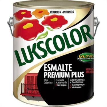 Imagem de Tinta Esmalte. Galao 3,6 Litros Sintetico Prem.Lukscolor Branco Fosco
