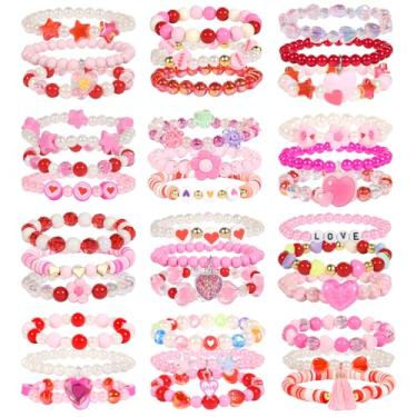 Imagem de PinkSheep Bracelets for Girls Jewelry: 36 Pcs Bluk Little Girl Bracelets, Cute Kids Bracelets for Girls 2 3 4 5 6 7 Years Old - Princess Bracelets for Teen Girls - Play Jewelry Gift