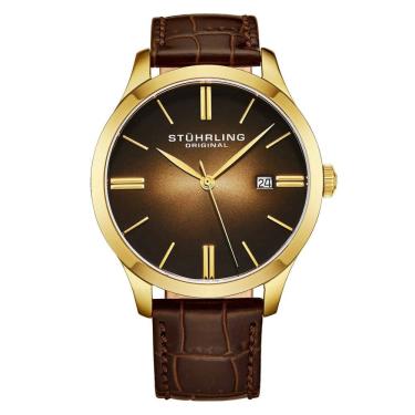 Imagem de Relgio Cuvette II 4014 Classic 42mm, mostrador rosa, pulseira de couro marrom e fivela...