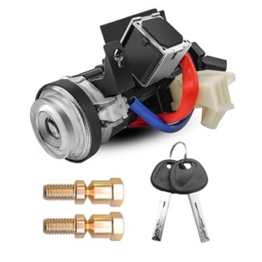 Imagem de Conjunto de interruptor de bloqueio de ignição com chaves compatível com Hyundai Tucson 2016-2021 substitui 81905D3080 81900D3E00, caixa de bloqueio e cilindro de partida do cilindro