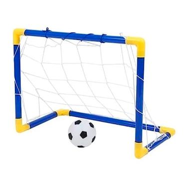 Imagem de Brinquedo Futebol Gol 79cm Trave Bola e Bomba de Ar, DM Toys