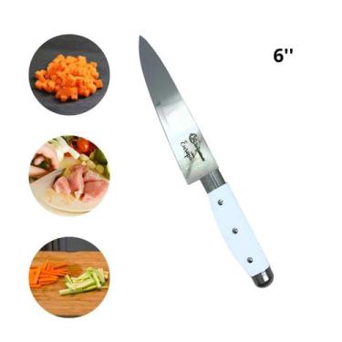 Imagem de Faca Inox Cozinha Carne Legumes Frutas Peixe Churrasco Geral - SQ, 6' 
