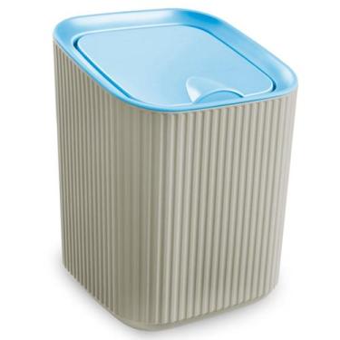 Imagem de Lixeira 1,25 Litros Com Tampa Baby Infantil Rosa ou Azul - Usual Utili