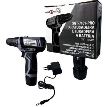 Imagem de Furadeira Parafusadeira A Bateria 12V 110V/220V 3/8P 10mm - Sigma Tool