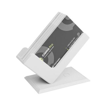 Imagem de Porta Cartao Visitas PLA Elegante Organizador - R9 Decor, Branco