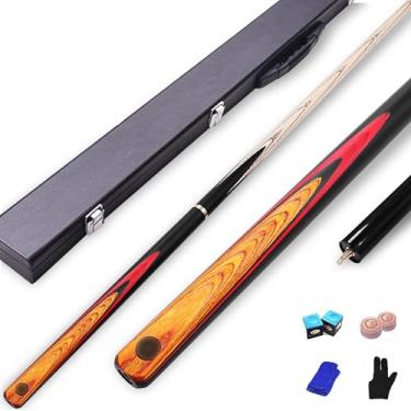 Imagem de CQBXRD Bastão de taco de sinuca com estrutura 3/4 para adultos/tacos de bilhar/tacos de billar 57" (145 cm) madeira de cera branca, cabeça de haste de 10 mm, 496.1-538.6 g, membros posteriores de