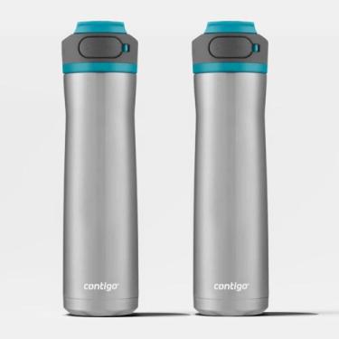 Imagem de Kit com 2 Garrafas Térmicas Cortland Chill AUTOSEAL Azul Contigo  709m