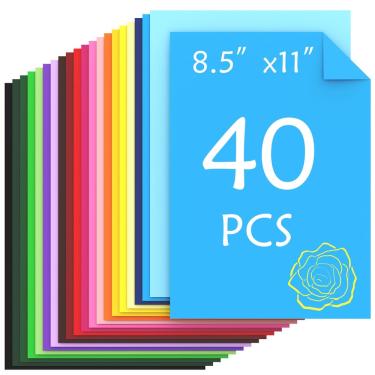 Imagem de Cartolina Frumertly 40 folhas 20 cores variadas 180 g/m2 8,5x11