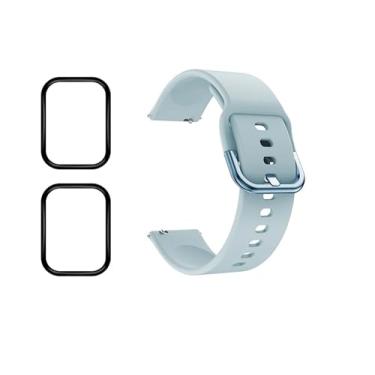 Imagem de Kit Pulseira + Película compatível com GTS 4 / 4Mini NEW / 4Mini / 3/2 / 2 Mini / 2e / GTS A1914 (Ciano, GTS 2 / 2e)