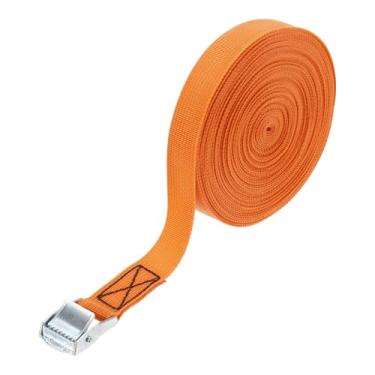 Imagem de PATIKIL Correias de amarração 2,5 cm x 39 pés, alça de amarração fivela de came alças de catraca ajustáveis 250 kg para caminhões de carga e bagagem de motocicleta, laranja
