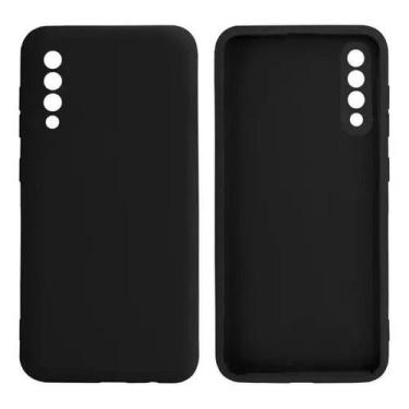 Imagem de Kit Capa Capinha Case Samsung Galaxy A50 / A30S Aveludada Preta + Pelí