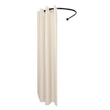 Imagem de SJHDUNBW U-Fitting Room Boutiques Vestiário Portátil com Haste de Cortina Loja de Roupas Uso no Shopping Center Loja de Roupas Loja de Roupas de Escritório, 90 x 90 cm