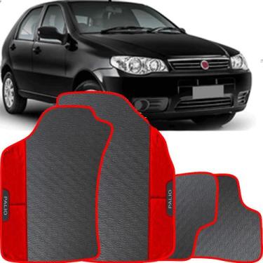Imagem de Lindo jogo tapete carro automotivo vermelho fiat palio g2 2004 a 2016 