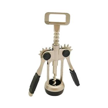 Imagem de Saca Rolha Abridor De Garrafa Vinho Manual Metal Borboleta Alavanca Fá