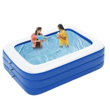 Imagem de Piscina 1100 litros Inflável Circular Infantil Adulto Para a Família P