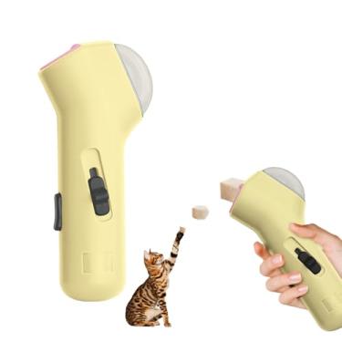 Imagem de Arma de lançamento de tratamento de animais de estimação,Atraining Dog Food Catapult,Auto Pet Food Thrower,Interactive Puppy Snack Feeder,Training Activity Dispensing Toy (Yellow)