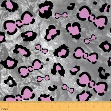 Imagem de Erosebridal Tecido de gravata borboleta rosa por Yard tecido abstrato estampa de leopardo ao ar livre interior à prova d'água bonito geométrico tie dye decoração de estofos vida selvagem moderna