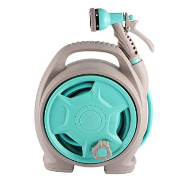 Imagem de Mangueira carrinho de água rack rack rack de alta pressão Mangueira Ferramenta de rega para jardinagem para jardinagem em casa Plástico de produção agrícola 30 x 26,5 x 12 cm