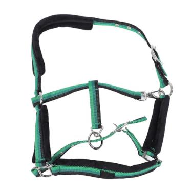 Imagem de Cavalo Halter Ajustável Heavy Duty Nylon Acochoado Anti fricção Chin Throat Snap Gancho Halter Horse Training Equitação Handling (L)