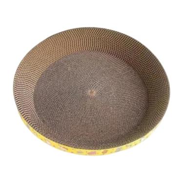 Imagem de IEUDNS Arranhador redondo de papelão para gatos, cama, tábua de arranhar, sofá, móveis, proteção, almofada de arranhar, para suprimentos de animais de, M