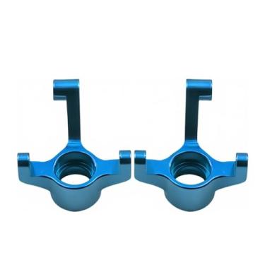 Imagem de Juntas de direção dianteiras de metal eixos de alumínio para Losi Micro b Upgrades peças 1/24 acessórios RC carro 2WD Buggy RTR LOS00007 substituição (azul)