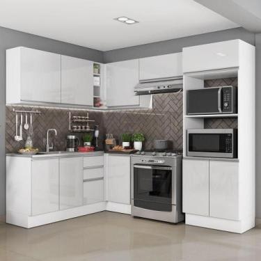 Imagem de Cozinha Completa Acordes Glamy Branco 100% MDF Canto Madesa