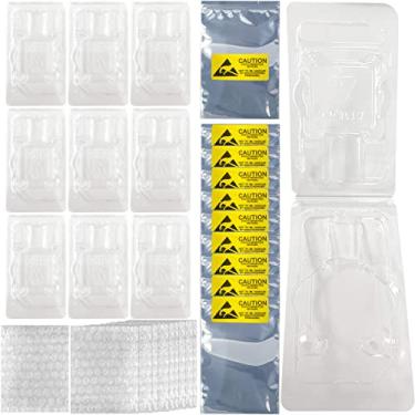 Imagem de DKARDU Bandeja de CPU para AMD, suporte de caixa protetora de plástico para 938 939 940 AM4 AM3 AM2 FM1 FM2 APU FX, capa de plástico espessa, com 10 peças de saco antiestático + etiqueta + plástico