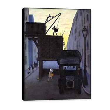 Imagem de NHLDZYH Moldura preta. Quadros de pinturas famosas. (andaime) de Gabriele Münter. Impressão em tela. Quadros decoração de parede 60 x 84 cm