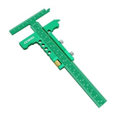 Imagem de ShengQuanHao Régua T Quadrada Marcenaria Marcação Linha Régua Marceneiro Resistente Versátil 9 Polegadas Comprimento Profissional Preciso Verde