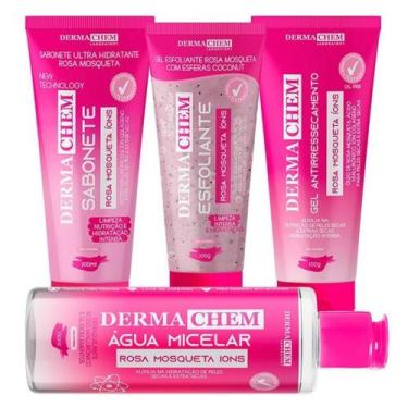 Imagem de Kit Dermachem tratamento facial Rosa Mosqueta 4 produtos