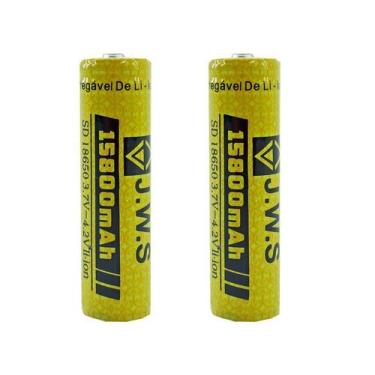 Imagem de Kit 2X Bateria 18650 4,2V 15800mAh JWS até 11 Horas Super Avançada.