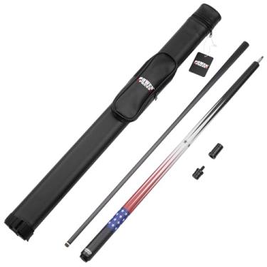 Imagem de Power Press Taco de sinuca de fibra de carbono - Qualidade profissional e durabilidade - Tacos com eixo de fibra de carbono - Bastão para jogos de bilhar e profissionais - Acessórios de bilhar