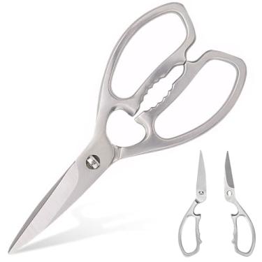 Imagem de Jasni Tesoura De Cozinha 100% Aço Inoxidável Separável, Afiada E Potente, Multiuso, Resistente, Lavável Na Máquina Lavar Louças, Para Cortar Alimentos, Frango, Ossos Aves