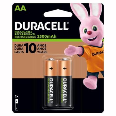 Imagem de Pilha recarregável AA 2500mah com 2 unidades - Duracell