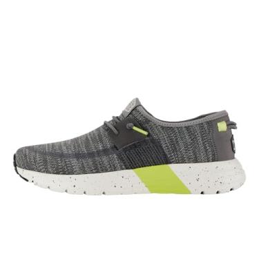 Imagem de HEYDUDE Tênis masculino Sirocco M Sport Mode cinza mesclado/carvão tamanho 42 | Tênis masculino sem cadarço | Confortável e leve