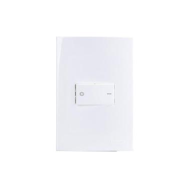 Imagem de Interruptor Bipolar Simples Margirius Sleek 25a Com Placa 4x2 Branco