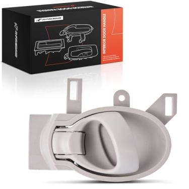 Imagem de A-Premium Maçaneta interna do lado do passageiro dianteiro ou traseiro direito compatível com Nissan Versa 2012-2019, Cube 2009-2014, cinza claro