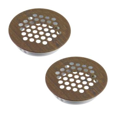 Imagem de Pastlla Capa de ventilação redonda para porta de 3,5 cm, 2 peças de registro de piso para armário interno, capa de ventilação de grade de alumínio com venezianas para guarda-roupas, gavetas, armários
